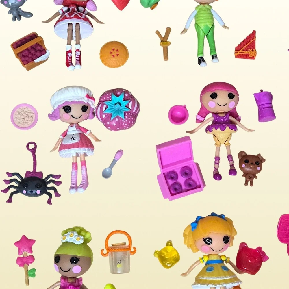 Lalaloopsy Tinies Lot 13 Sets 11 Complete Retired Dolls Accessories & House Case